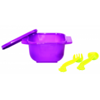 Набор посуды 144 с ложкой и вилкой  разноцветный     4_1