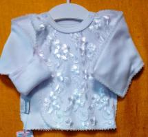 Распашонка 408/21-ФОд  р.46 белая с гипюром девочки интерлок  Россия_2