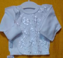 Распашонка 408/21-ФОд  р.46 белая с гипюром девочки интерлок  Россия_1