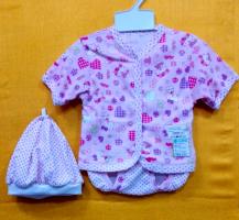 Комплект 6713  р.80 дев.(Кофта+трусы+берет)  Россия